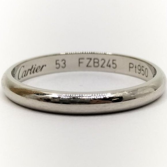 CARTIER Platinum Wedding Band Ring - Picture 1 of 7